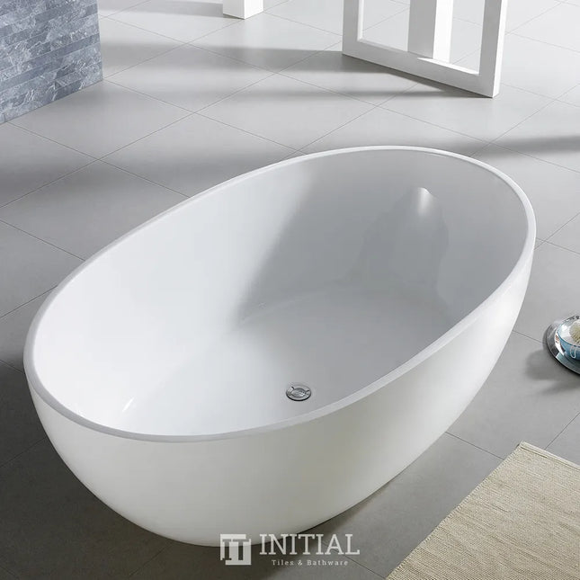 Bathroom Gloss White Lucia Floor Freestanding Bathtub with No Overflow 1730X1030X590