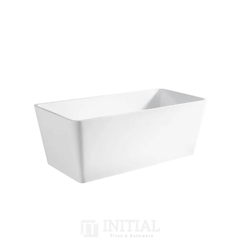 Bathroom Gloss White Kubic Floor Freestanding Bathtub with No Overflow 1195X670X580 ,
