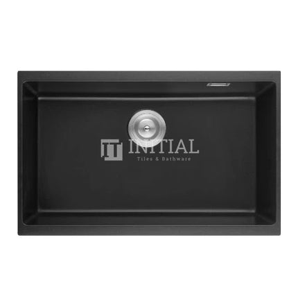 Granite Quartz Top/Undermount Matte Black Kitchen Sink, Single Bowl, Rectangle ,