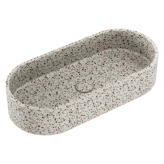Fienza Jada Pill Concrete Above Counter Basin Terrazzo