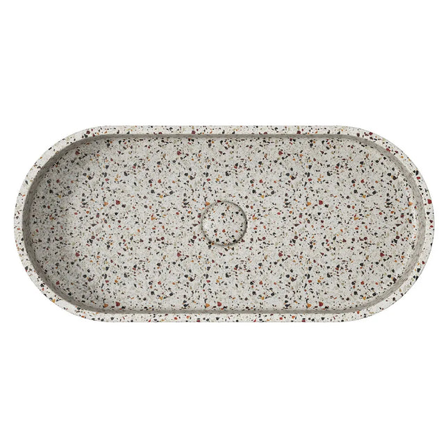 Fienza Jada Pill Concrete Above Counter Basin Terrazzo