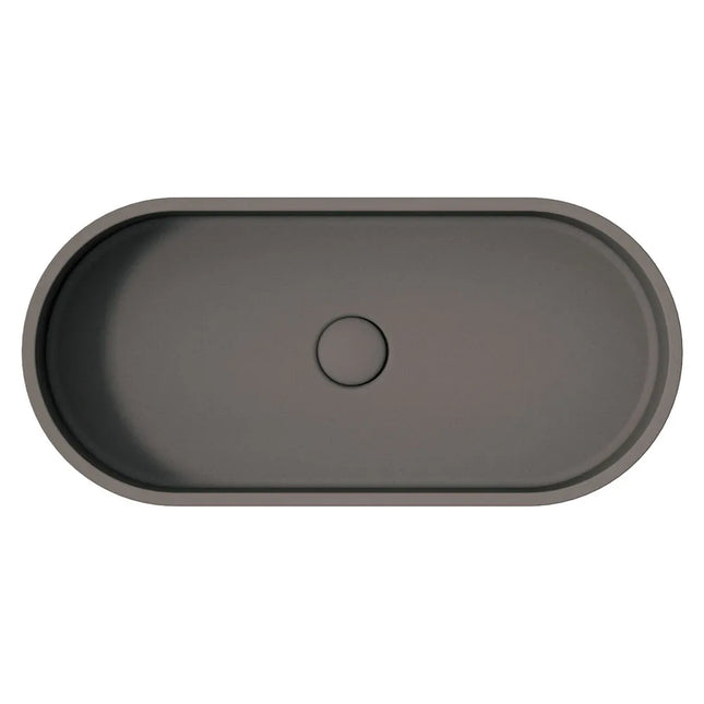 Fienza Jada Pill Concrete Above Counter Basin Warm Grey