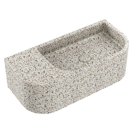 Fienza Blanca Concrete Wall Basin, Terrazzo