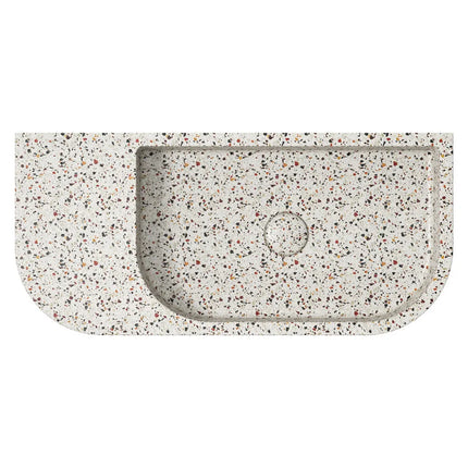 Fienza Blanca Concrete Wall Basin, Terrazzo