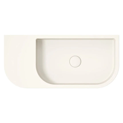 Fienza Blanca Concrete Wall Basin, Warm White