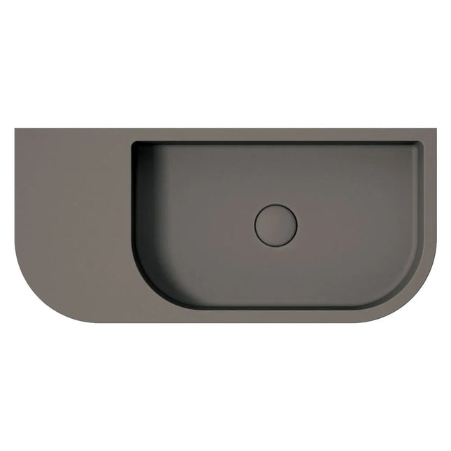Fienza Blanca Concrete Wall Basin, Warm Grey