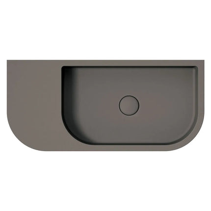 Fienza Blanca Concrete Wall Basin, Warm Grey