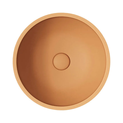 Fienza Alba Round Concrete Above Counter Basin Tuscan