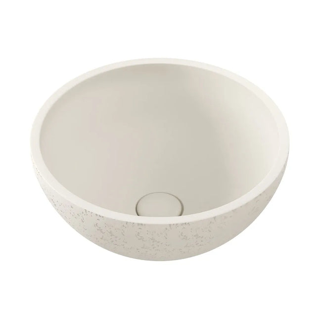 Fienza Alba Round Concrete Above Counter Basin Warm White