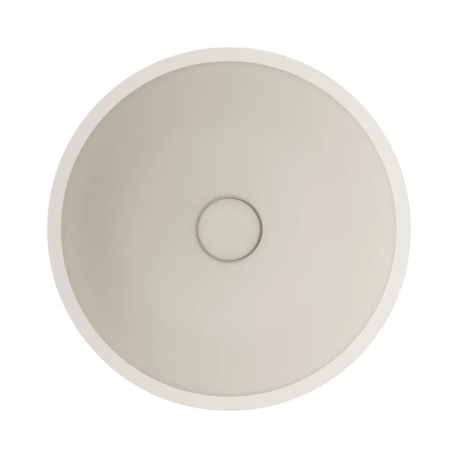 Fienza Alba Round Concrete Above Counter Basin Warm White