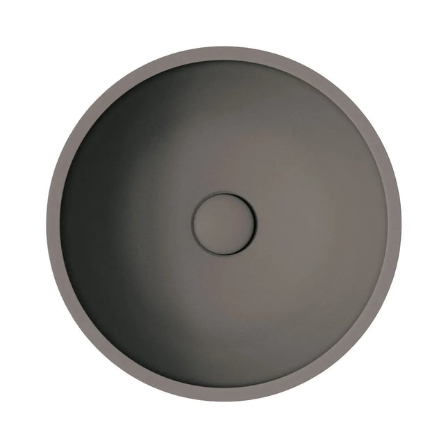 Fienza Alba Round Concrete Above Counter Basin Warm Grey