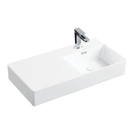 Fienza Petra 800 Wall Hung Basin Gloss White , Right-Hand