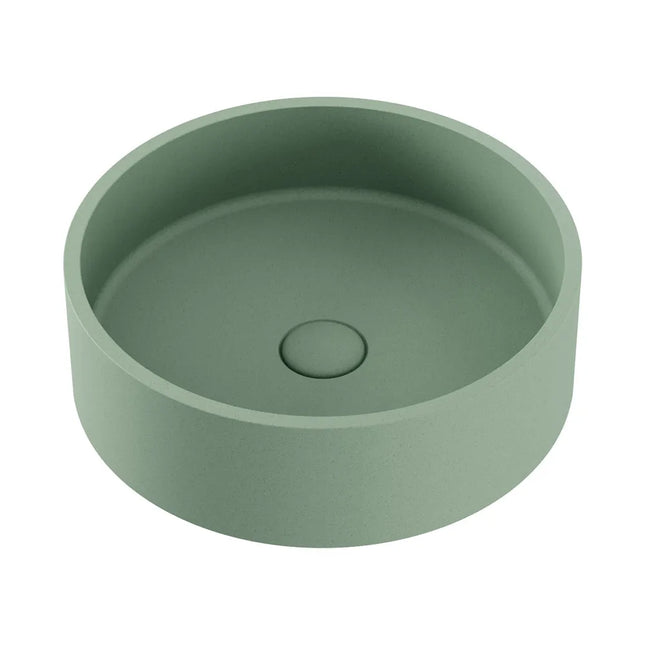 Fienza Jada Round Concrete Above Counter Basin Sage