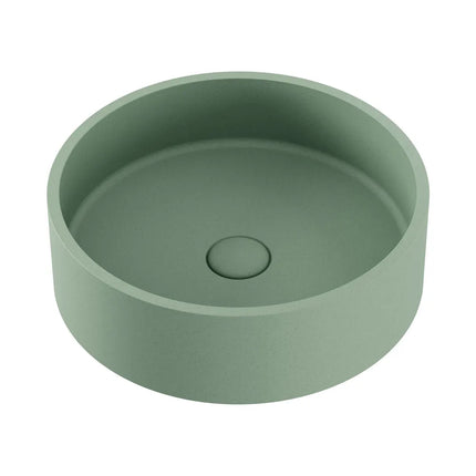 Fienza Jada Round Concrete Above Counter Basin Sage
