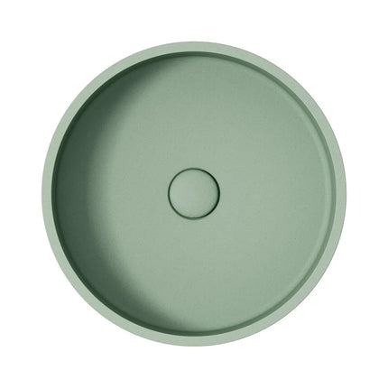 Fienza Jada Round Concrete Above Counter Basin Sage
