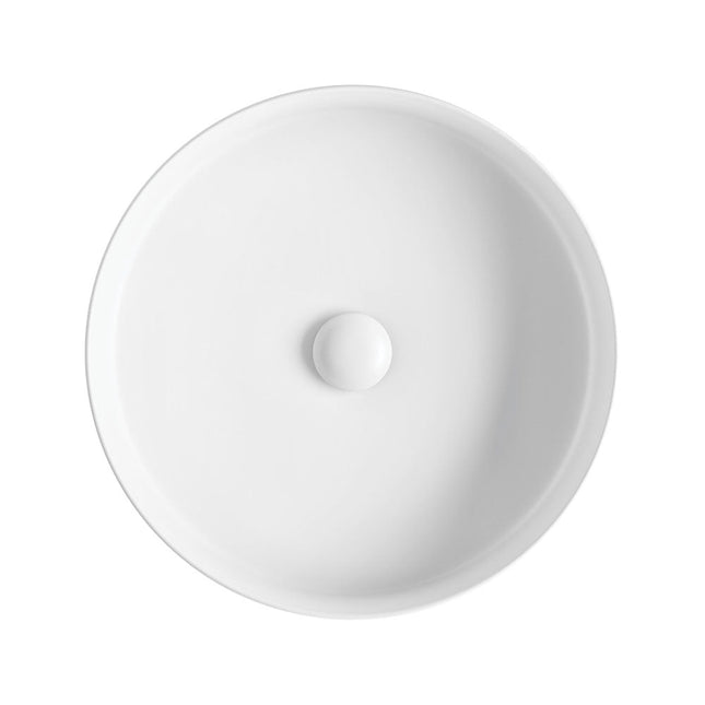 Fienza Eleanor Matte White Above Counter Basin, Fluted Design, Round ,