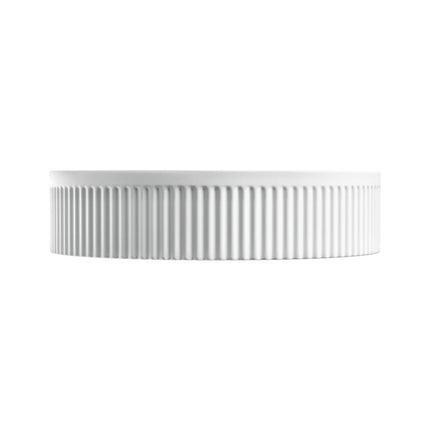 Fienza Eleanor Matte White Above Counter Basin, Fluted Design, Round ,