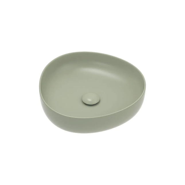 Fienza Pebble Above Counter Basin Matt Olive, 3 Sizes
