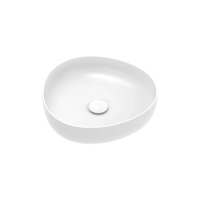 Fienza Pebble Above Counter Basin Matt White, 3 Sizes