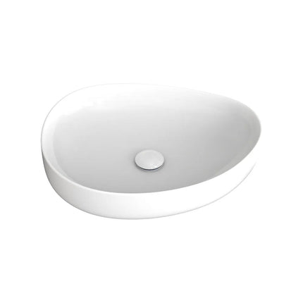 Fienza Pebble Above Counter Basin Gloss White, 3 Sizes