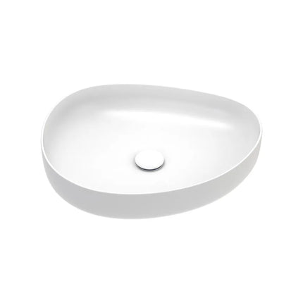 Fienza Pebble Above Counter Basin Matt White, 3 Sizes