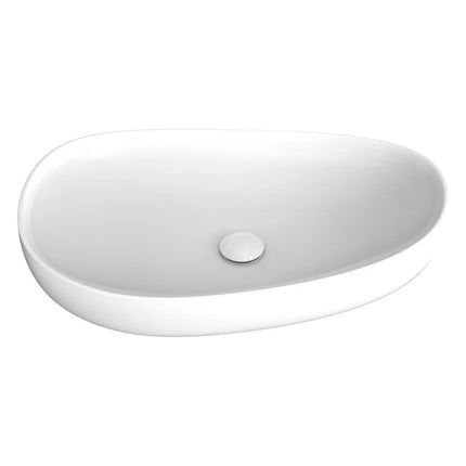 Fienza Pebble Above Counter Basin Gloss White, 3 Sizes