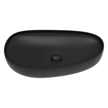 Fienza Pebble Above Counter Basin Matt Black, 3 Sizes