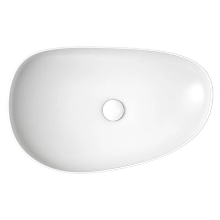 Fienza Pebble Above Counter Basin Matt White, 3 Sizes
