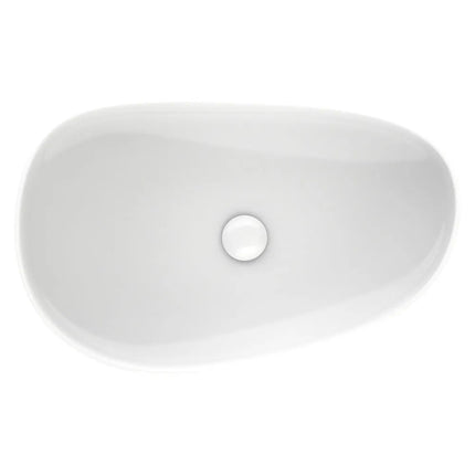 Fienza Pebble Above Counter Basin Gloss White, 3 Sizes