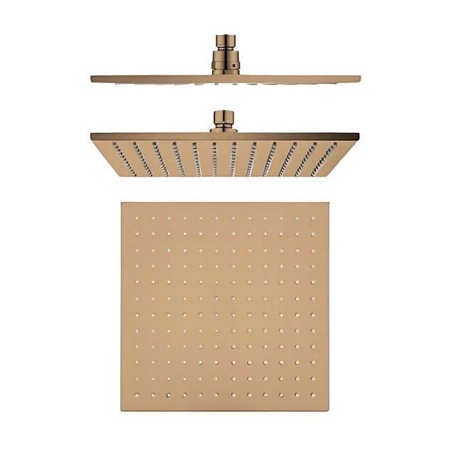 Add Square Shower Head 200mm Rose Gold , Square Edge