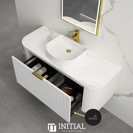 Orio White 1200 Wall Hung Vanity Single Drawer 1190X455X450 ,