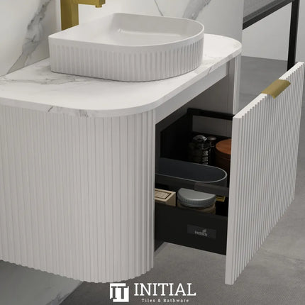 Orio White 900 Wall Hung Vanity Single Drawer 890X455X450 ,