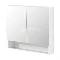Riva 900 Gloss White Shaving Cabinet, 2 Solid Doors ,