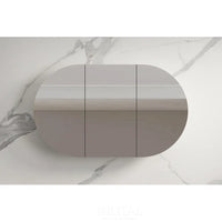 Siro 1500 Oval Shaving Cabinet Matte White 1500X900X130 ,