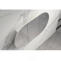 Siro 1500 Oval Shaving Cabinet Matte White 1500X900X130 ,