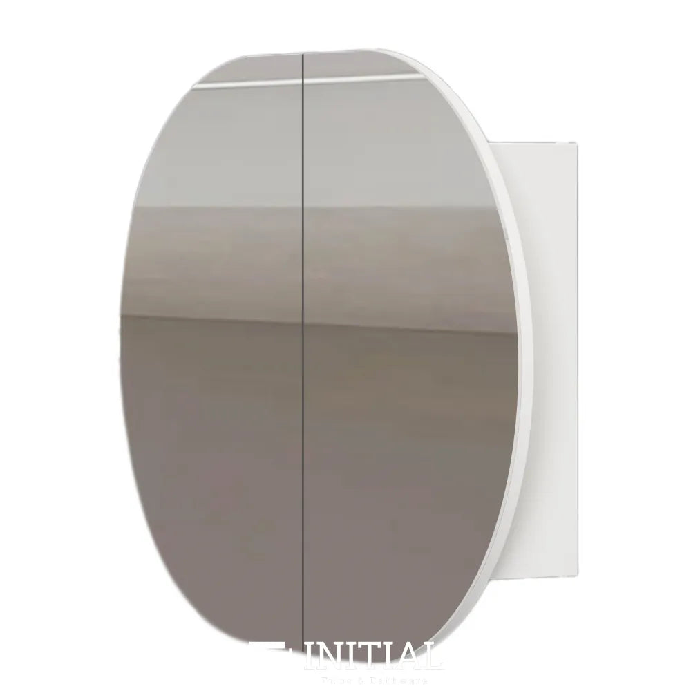 Siro 900 Oval Shaving Cabinet Matte White 900X650X130 ,