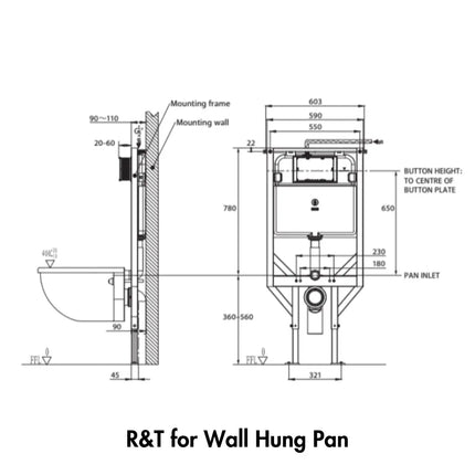 Fienza RAK Cloud Wall Hung Toilet Suite Matte White ,