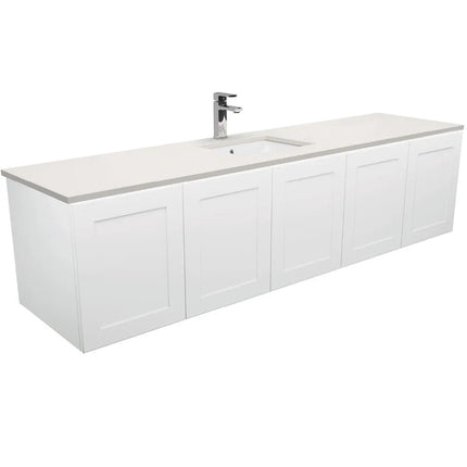 Fienza Mila Satin White 1800 Shaker Front Wall-Hung Cabinet Single Bowl