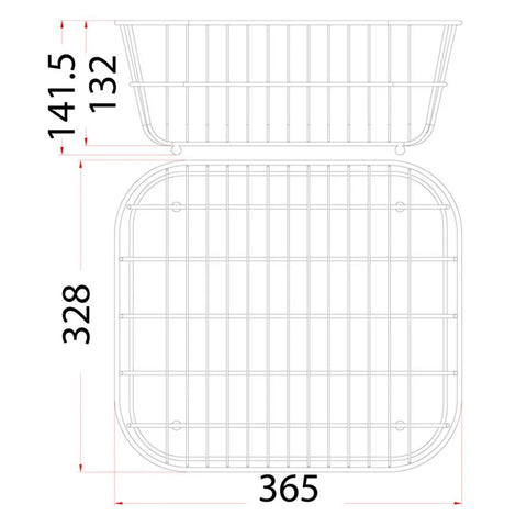 Stainless Steel Basket 365 X 328mm
