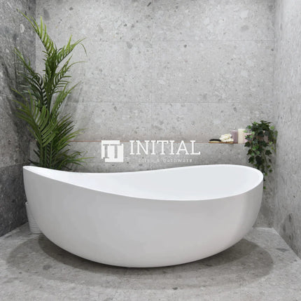 Wave Freestanding Bathtub, Oval, Matte White, 1800 X 1100 X 620mm , Default Title