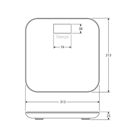 Fienza Grey Electronic Personal Weight Scale ,