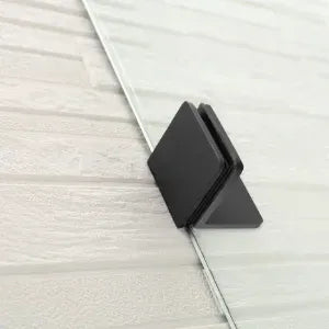 Single Frameless Fixed Panel Shower Screen 10mm Glass 400-1200X2000mm Matte Black