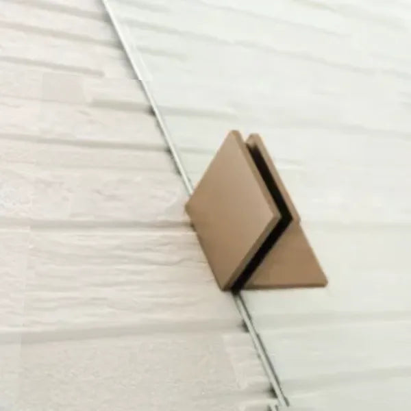 800-1200 X 2000mm Square Frameless Hinge Door with Return Panel adjustable 10mm Glass Brushed Bronze