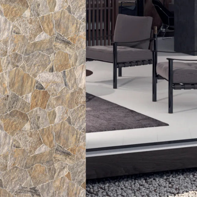 Crazy Pave Look Pella Grey Porcelain Natural 440X660