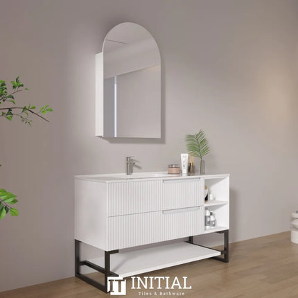 Ires White 1200 Wall Hung Cabinet Double Drawers Double Shelves 1190X460X550 ,