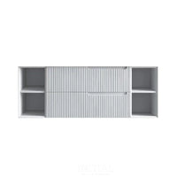 Ires White 1500 Wall Hung Cabinet Double Drawers Four Shelves 1490X460X550 ,