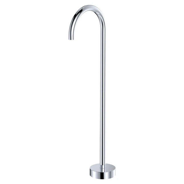 Fienza Kaya Gooseneck Floor Mounted Bath Outlet Chrome ,