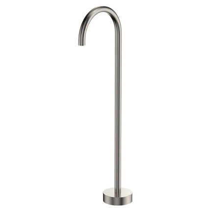 Fienza Kaya Gooseneck Floor Mounted Bath Outlet Brushed Nickel ,