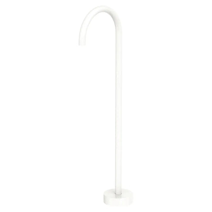 Fienza Kaya Gooseneck Floor Mounted Bath Outlet Matte White ,