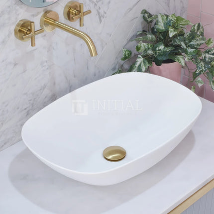 Rolo Matte White Above Counter Basin, Single Bowl, Soft Rectangle, 540X360X150 ,